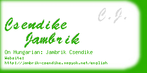 csendike jambrik business card